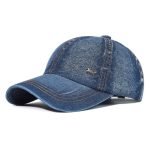 Vintage Washed Cotton Baseball Cap – Unisex Denim Dad Hat, Adjustable Trucker Style - Image 8