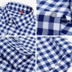 Men's New Plaid Long Sleeve Cotton Shirt – Casual Dress Shirt with Chest Pocket, Regular-Fit - Image 7