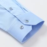 Non-Iron Stretch Men's Dress Shirt – Spandex Long Sleeve Regular Fit with Front Pocket - Image 12