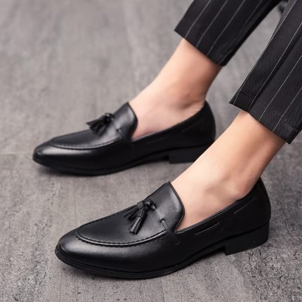 Elegant New Men Tassel Loafers | PU Leather Formal Slip-On Dress Shoes