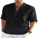 Men's Casual Cotton Linen Blouse – Loose Long Sleeve Tops for Spring and Autumn - Image 4