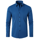 Top Quality Non-Iron Men's Slim Fit Dress Shirt – Long Sleeve Smart Casual Business Blouse - Image 13