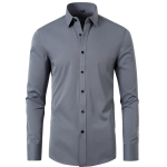 Top Quality Non-Iron Men's Slim Fit Dress Shirt – Long Sleeve Smart Casual Business Blouse - Image 3