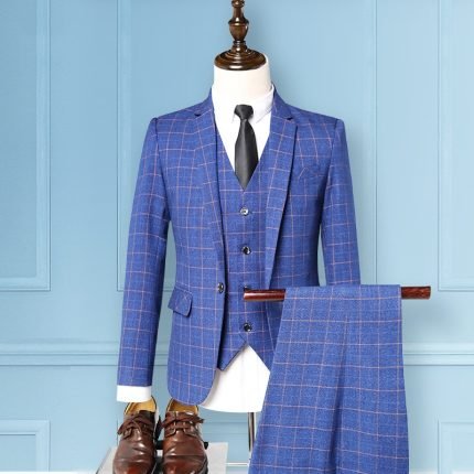 Custom-Made Groom Wedding Ensemble | High-End Blazer & Classic Dress Trousers