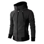 Men's Zipper Fleece Jacket | Autumn Winter Casual Bomber with Scarf Collar - Image 3