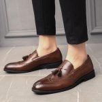 Big Size 38-48 Men’s Brogue Oxford Dress Shoes | PU Leather Loafers with Tassel for Gentlemen - Image 5