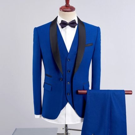 Custom-Made Groom Wedding Suit | High-End Blazer & Classic Dress Trousers