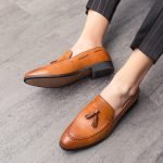 Elegant New Men Tassel Loafers | PU Leather Formal Slip-On Dress Shoes - Image 6