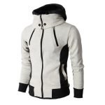 Men's Zipper Fleece Jacket | Autumn Winter Casual Bomber with Scarf Collar - Image 5