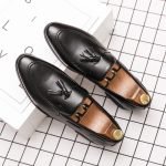 Elegant New Men Tassel Loafers | PU Leather Formal Slip-On Dress Shoes - Image 3