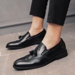 Big Size 38-48 Men’s Brogue Oxford Dress Shoes | PU Leather Loafers with Tassel for Gentlemen - Image 3
