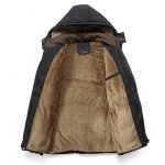 Men's Military Parka | Warm Fleece Detachable Hat Windproof Coat - Image 3