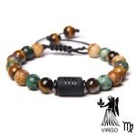 12 Constellation Couple Bracelet – Black Stone Braided Reiki Beads for Men and Women - Image 14