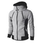 Men's Zipper Fleece Jacket | Autumn Winter Casual Bomber with Scarf Collar - Image 8