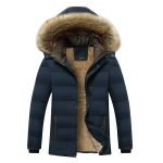 Men's Military Parka | Warm Fleece Detachable Hat Windproof Coat - Image 2