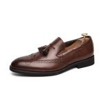 Big Size 38-48 Men’s Brogue Oxford Dress Shoes | PU Leather Loafers with Tassel for Gentlemen - Image 8