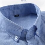 Men's 100% Cotton Plaid Oxford Shirt – Business Casual Long Sleeve with Embroidered Fit - Image 15