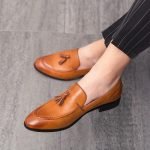 Elegant New Men Tassel Loafers | PU Leather Formal Slip-On Dress Shoes - Image 2