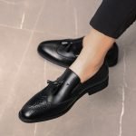 Big Size 38-48 Men’s Brogue Oxford Dress Shoes | PU Leather Loafers with Tassel for Gentlemen - Image 7