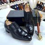 Luxury Men's Snake Print Oxford Shoes | Genuine Leather Lace-Up Dress Shoes - Image 6