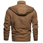Men's Winter Fleece Jacket | Hooded Plus Size Casual Motorcycle Punk Coat - Image 2