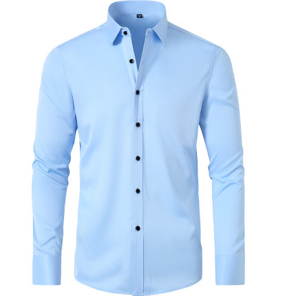 Top Quality Non-Iron Men's Slim Fit Dress Shirt – Long Sleeve Smart Casual Business Blouse