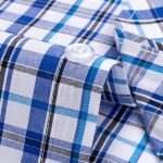 Men's Luxury Plaid Long Sleeve Shirt – 100% Cotton Business Casual Designer Checkered Wear - Image 10