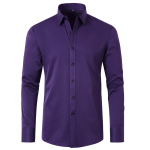 Top Quality Non-Iron Men's Slim Fit Dress Shirt – Long Sleeve Smart Casual Business Blouse - Image 4