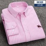 Men's 100% Cotton Plaid Oxford Shirt – Business Casual Long Sleeve with Embroidered Fit - Image 9