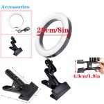 Portable Selfie Ring Light Lamp with Clip - Dimmable LED Fill Light for YouTube Live Streaming & Photography - Image 4