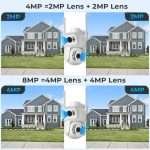 8MP 4K WIFI IP Camera - Dual Lens PTZ Outdoor Surveillance Camera with IR Color Night Vision & Waterproof Security Protection - Image 3