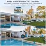 8MP 4K WIFI IP Camera - Dual Lens PTZ Outdoor Surveillance Camera with IR Color Night Vision & Waterproof Security Protection - Image 2