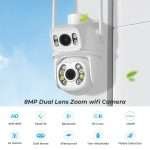 8MP 4K WIFI IP Camera - Dual Lens PTZ Outdoor Surveillance Camera with IR Color Night Vision & Waterproof Security Protection - Image 5