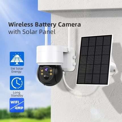 4MP WiFi Solar Camera with PIR Human Detection | Outdoor Wireless PTZ Surveillance