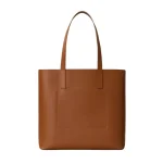 Tan Leather Tote Bag - Lightweight and Spacious - Image 2