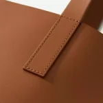 Tan Leather Tote Bag - Lightweight and Spacious - Image 3