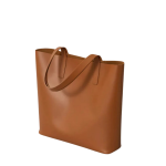 Tan Leather Tote Bag - Lightweight and Spacious