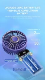 Portable Handheld Fan – Quiet, Wind & Aromatherapy - Image 14