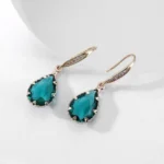 Elegant Tear Drop Earrings for Women – Gold Plated CZ Stone | Party & Formal Wear - Image 4