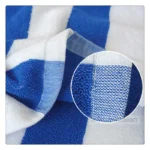 Blue & White Striped Beach & Sport Towel – Heavy Absorbent Cotton - Image 5