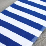Blue & White Striped Beach & Sport Towel – Heavy Absorbent Cotton - Image 7