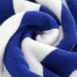 Blue & White Striped Beach & Sport Towel – Heavy Absorbent Cotton - Image 3