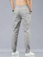 Men's Slim Fit Cotton Casual Pants - Stretch Business Trousers - Image 4