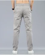 Men's Slim Fit Cotton Casual Pants - Stretch Business Trousers - Image 8