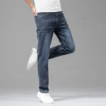 Men's Summer Lightweight Straight Fit Cotton Stretch Jeans - Image 6