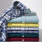 Men's Oxford Pattern Shirt - S-11XL Slim Fit Long Sleeve - Image 21