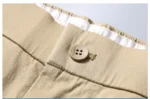 Men's Slim Fit Cotton Casual Pants - Stretch Business Trousers - Image 14