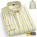 Men's Oxford Pattern Shirt - S-11XL Slim Fit Long Sleeve - Image 15