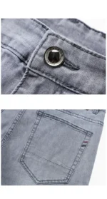 Men's Summer Lightweight Straight Fit Cotton Stretch Jeans - Image 24