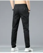 Men's Slim Fit Cotton Casual Pants - Stretch Business Trousers - Image 10